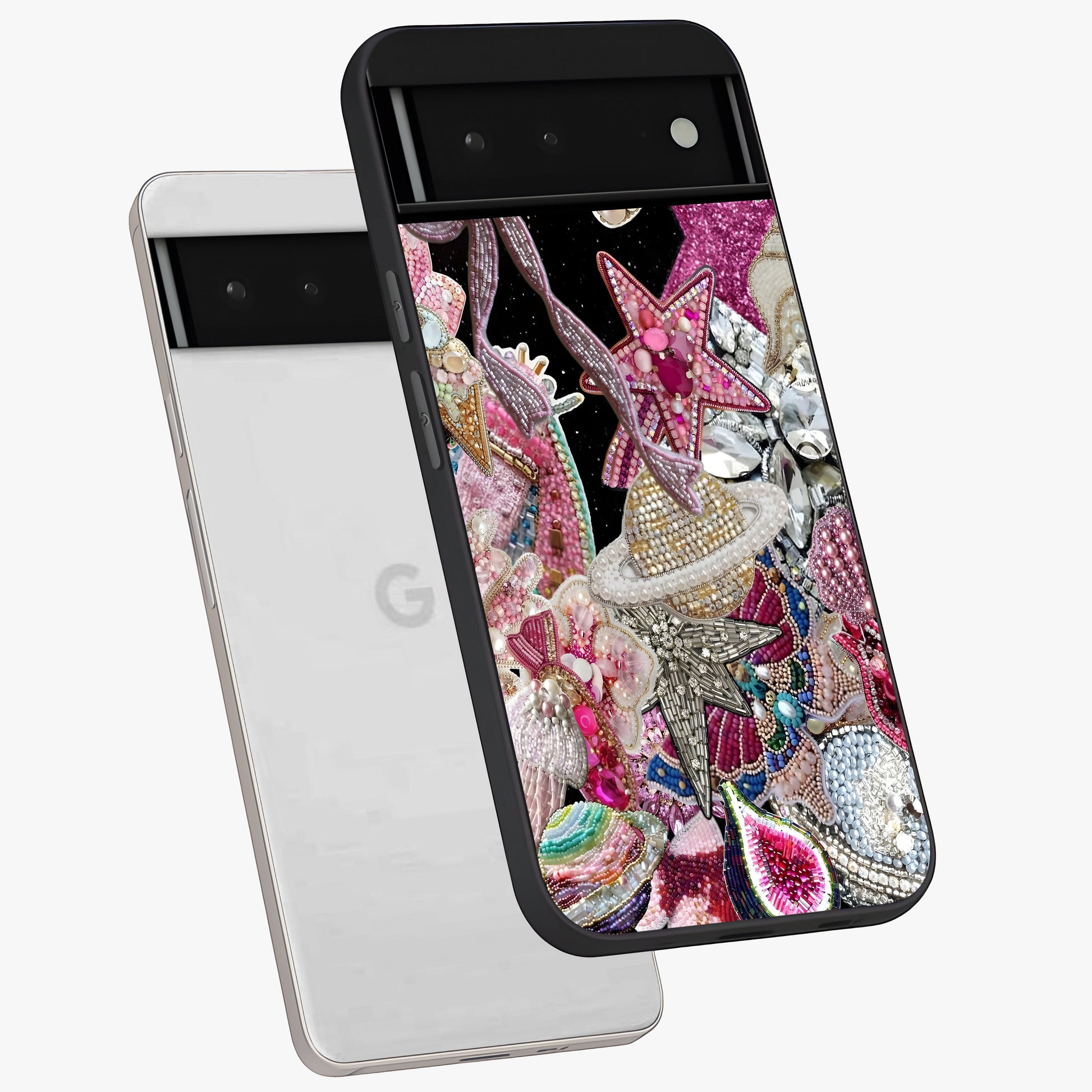 Starlit Jewel Dream Glass Case displayed in angled mockup highlighting glowing celestial jewel design with dreamy aesthetic.