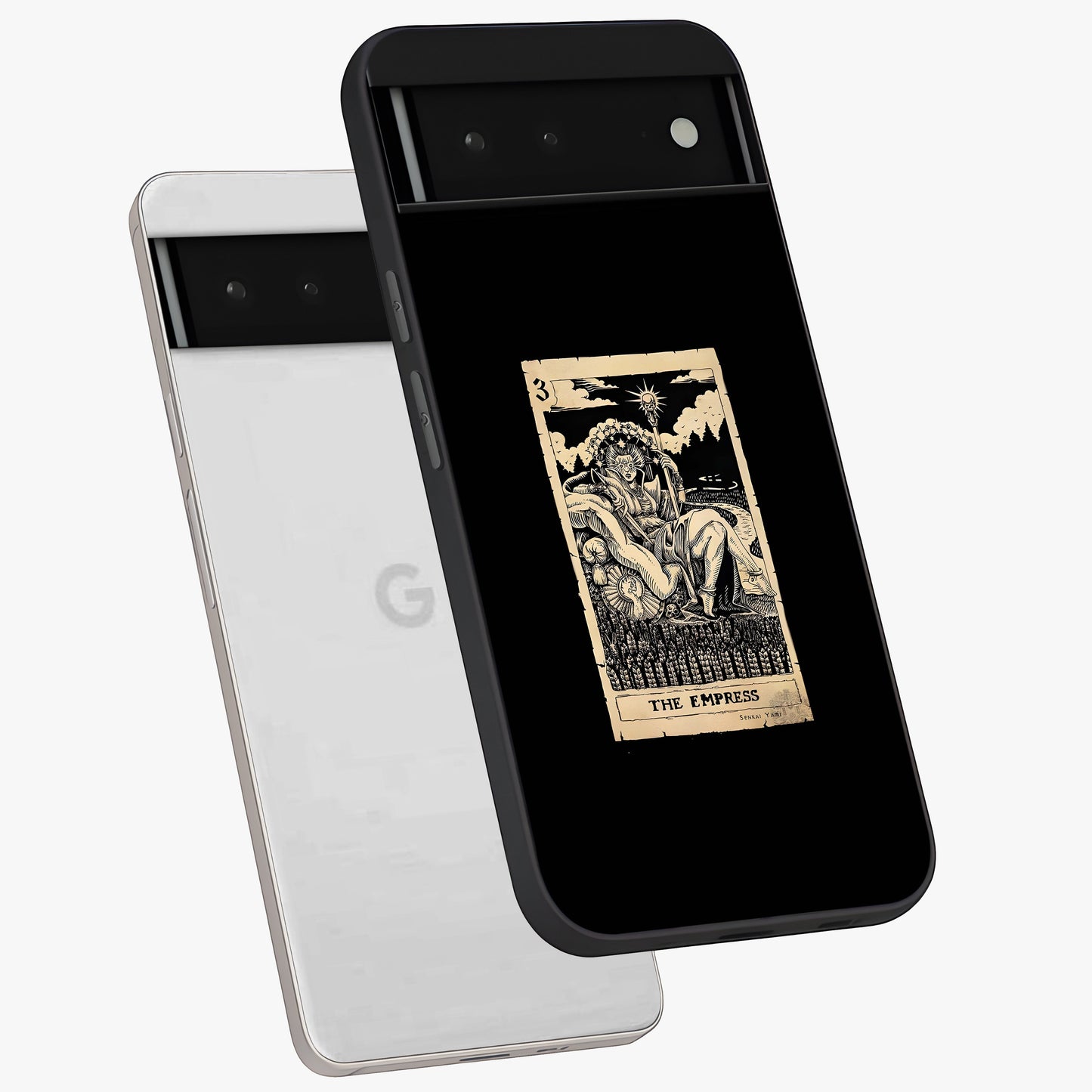 The Empress Glass Case displayed in angled mockup highlighting elegant royal design with majestic aesthetic style.