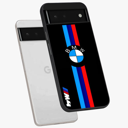 Turbo BMW Beast Glass Case displayed in angled mockup highlighting sleek racing car design with bold automotive aesthetic.