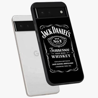 Vintage Whiskey Heritage Glass Case displayed in angled mockup highlighting retro beverage themed design with heritage aesthetic.