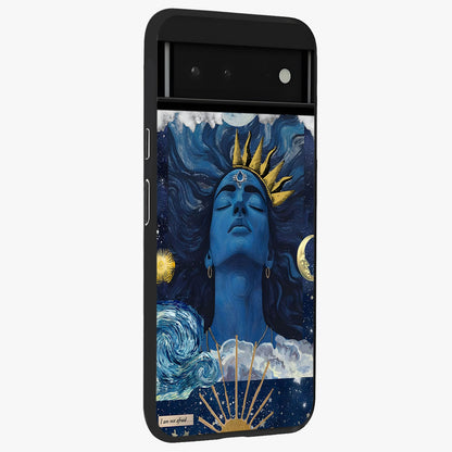 Aesthetic Lord Shiva Glass Case upright view showcasing powerful Lord Shiva artwork with devotional theme.