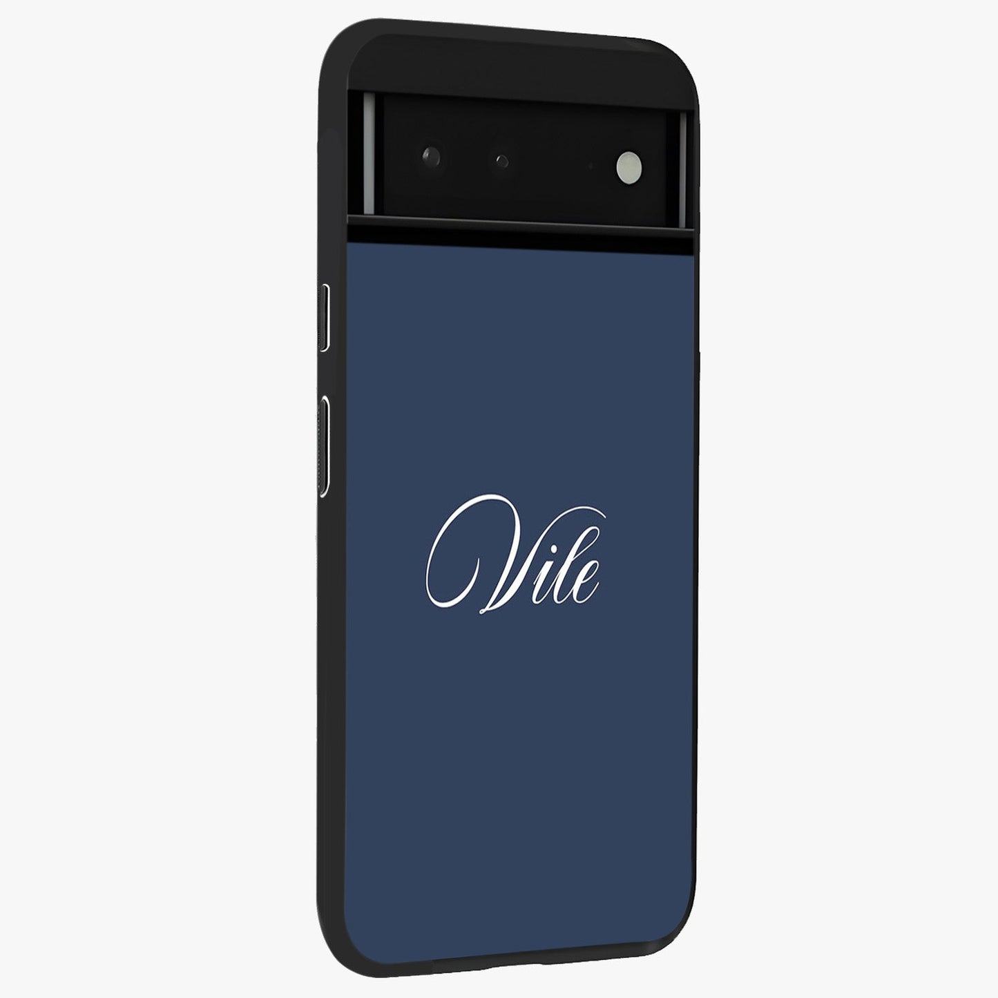 Blue Vintage Floral Pattern Glass Case displayed in angled mockup highlighting classic blue floral pattern and retro aesthetic design.