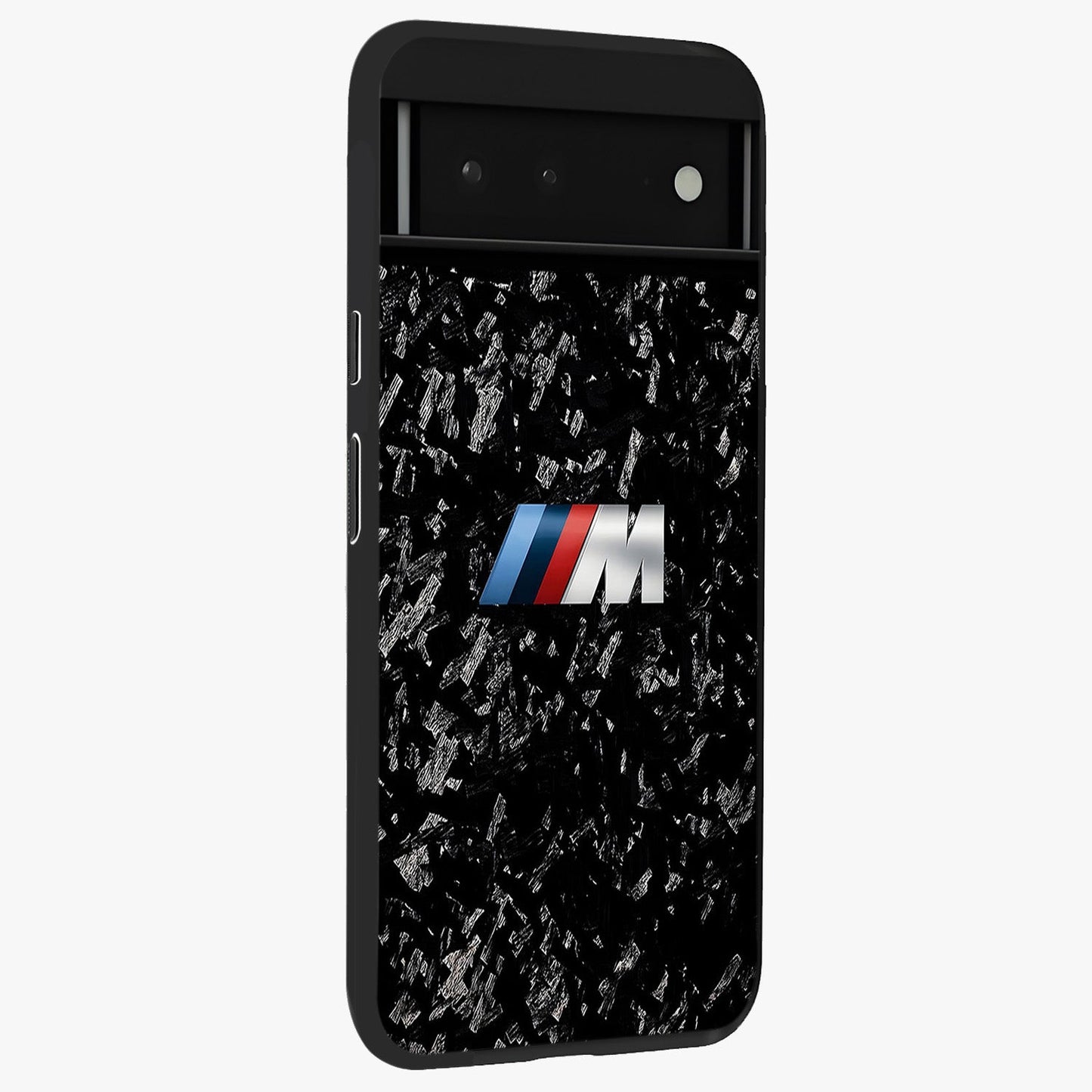 Carbon Speed Mark Glass Case upright view showcasing modern carbon speed graphic with bold automotive theme.
