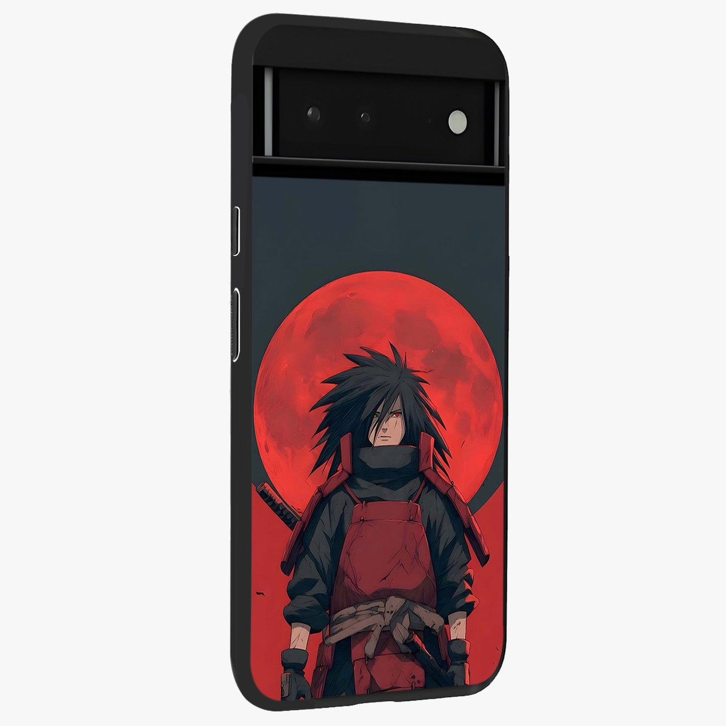 Crimson Moon Warlord Glass Case upright view showcasing powerful warlord artwork with dark celestial theme.