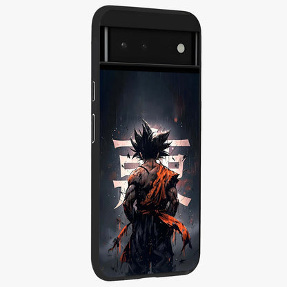 Dark Warrior In Rain Glass Case upright view showcasing powerful rainy battle scene with intense cinematic style.