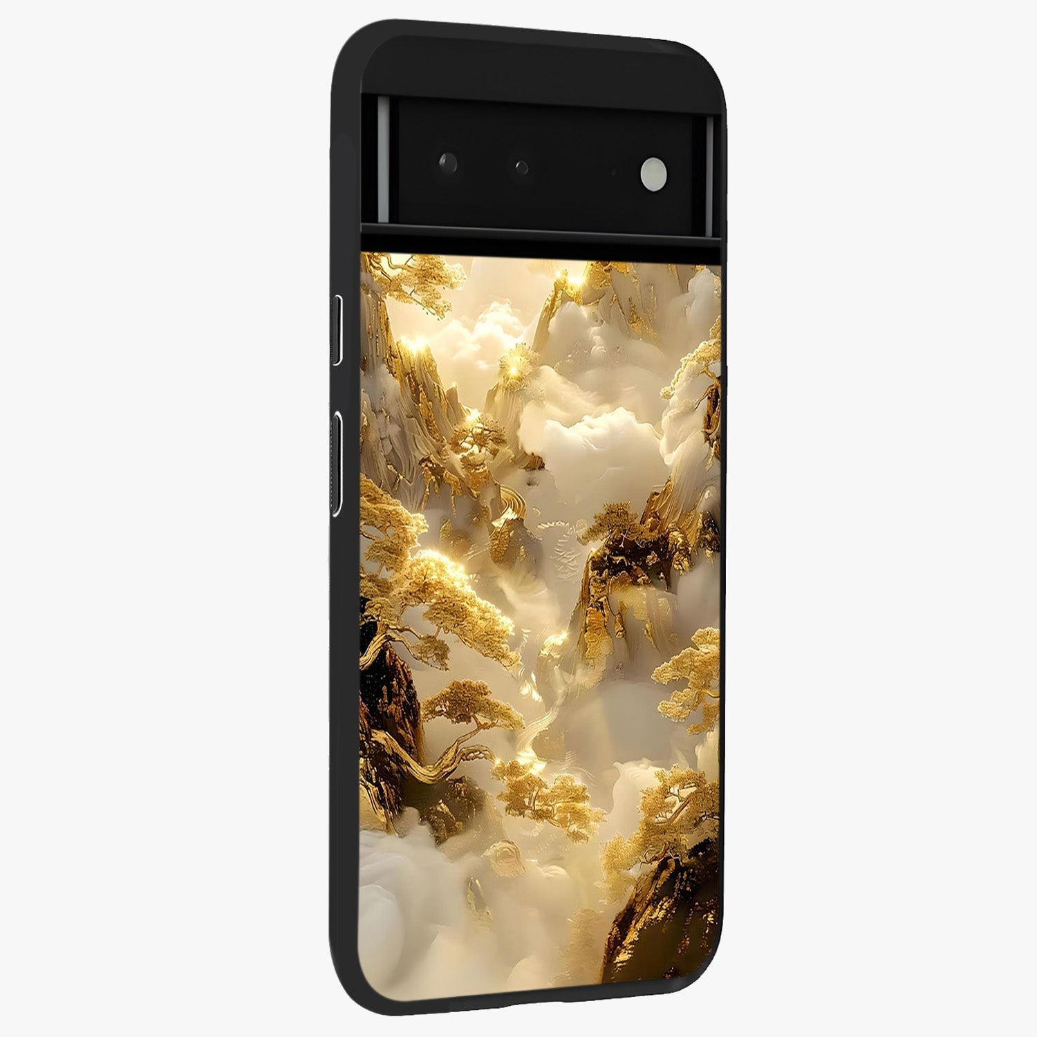 Gates Of Illumination Glass Case upright view showcasing glowing gateway artwork with mystical celestial theme.