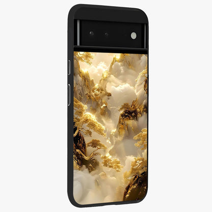 Gates Of Illumination Glass Case upright view showcasing glowing gateway artwork with mystical celestial theme.