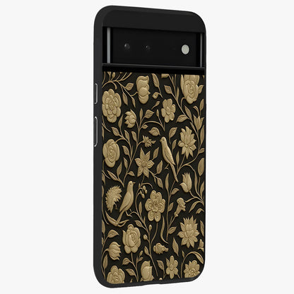 Golden Evil Eye Mandala Glass Case upright view showcasing decorative evil eye mandala artwork with spiritual aesthetic style.