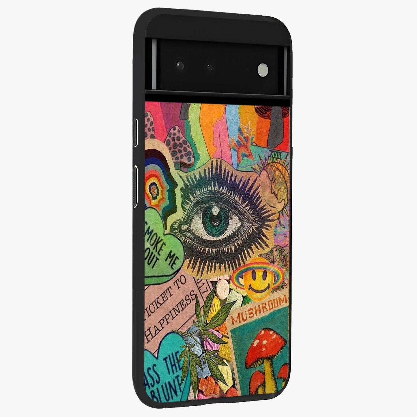 Mystic Eye Wonderland Glass Case upright view showcasing symbolic eye artwork with mysterious fantasy theme.
