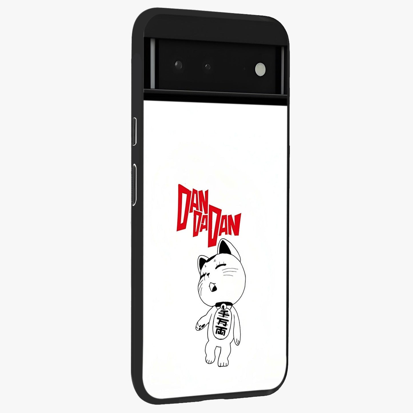 Playful Spirit Charm Glass Case upright view showcasing vibrant charm artwork with fun artistic theme.