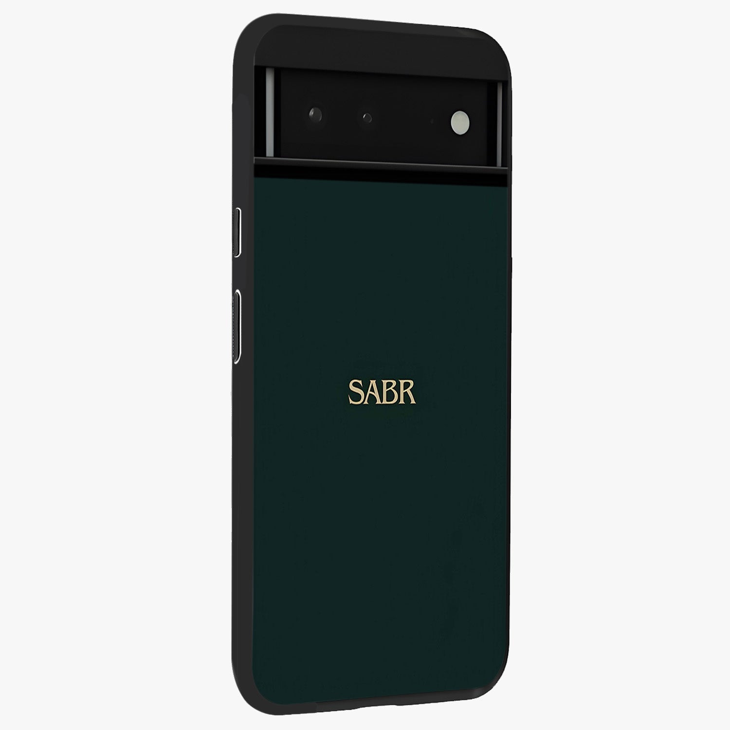 Sabr Minimal Patience Glass Case upright view showcasing calm minimalist artwork with motivational patience theme.
