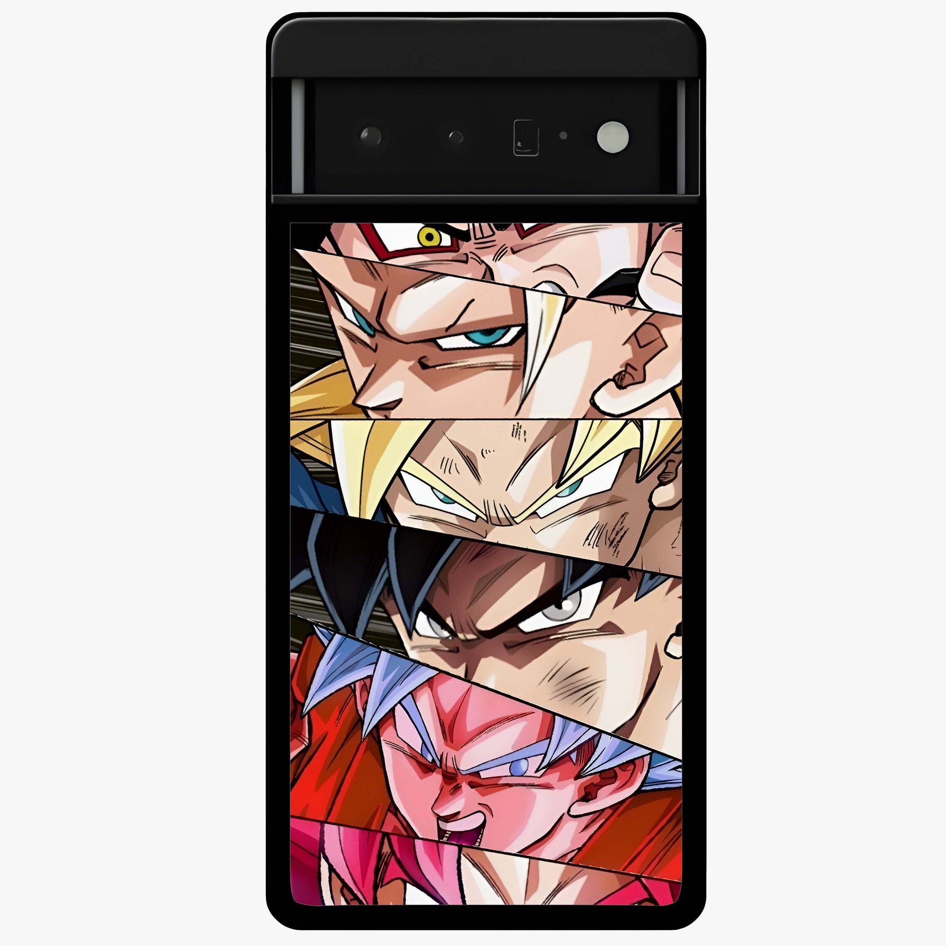 Anime Character Glass Case showing flat back view with vibrant anime artwork and glossy glass finish.