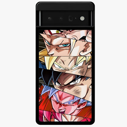 Anime Character Glass Case showing flat back view with vibrant anime artwork and glossy glass finish.