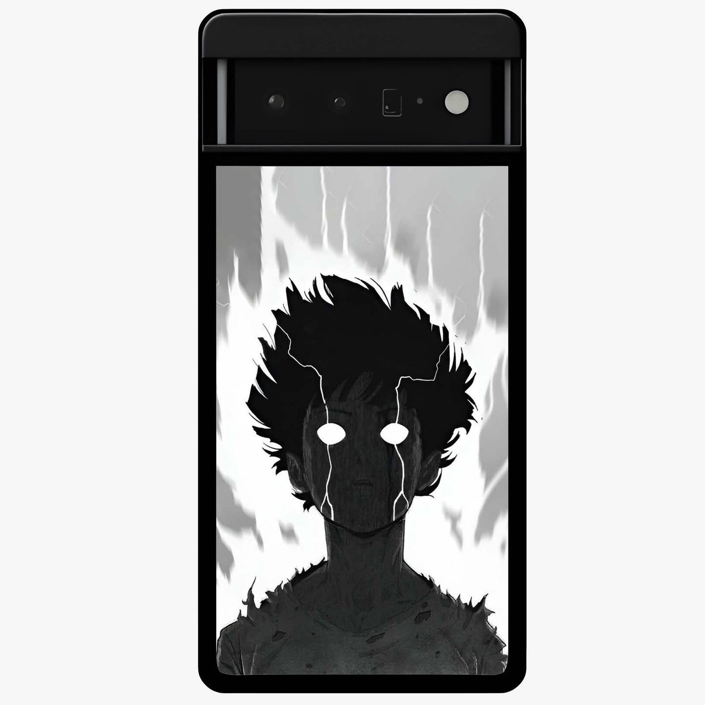 Awakened Inner Rage Glass Case showing flat back view with intense artistic artwork and glossy glass finish.