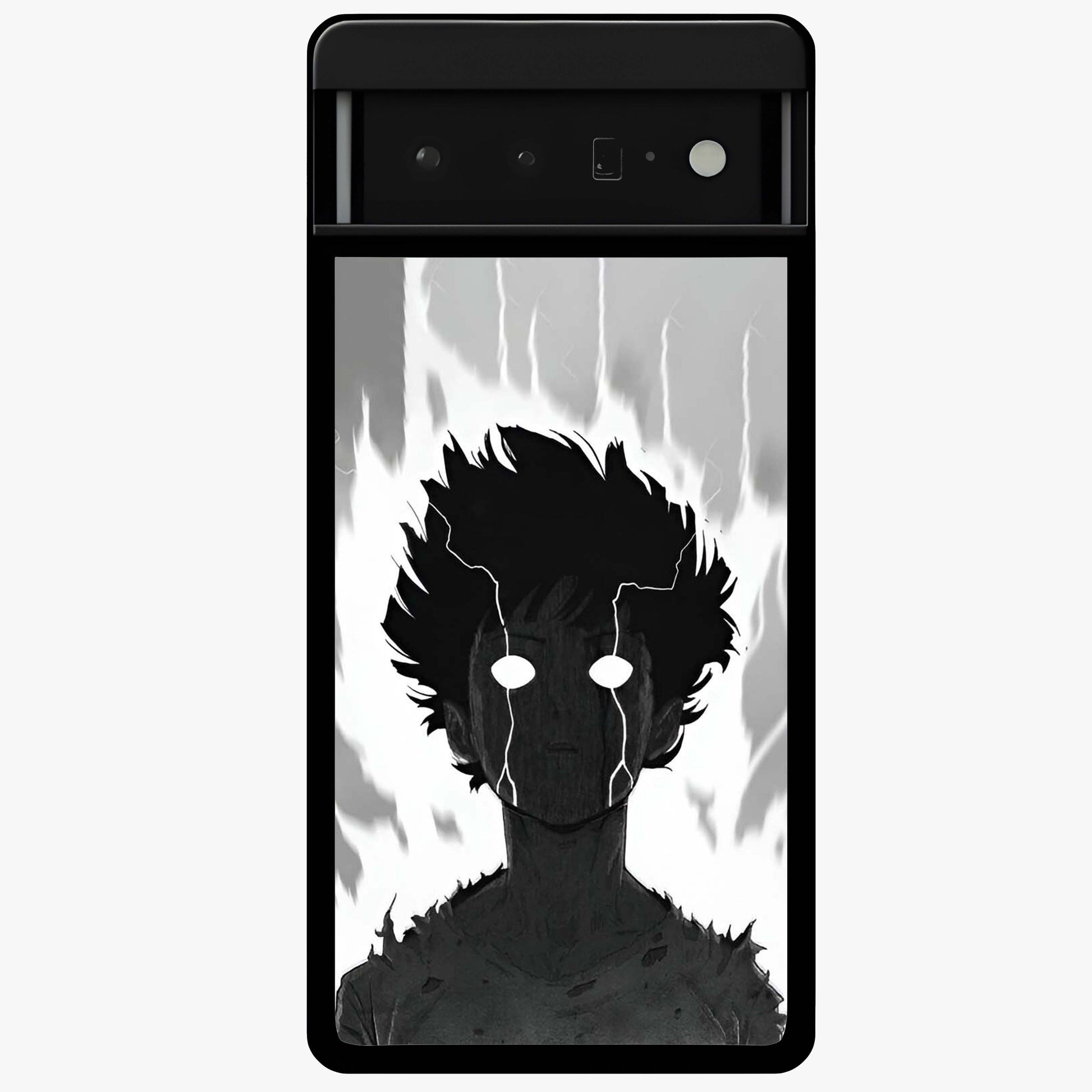 Awakened Inner Rage Glass Case showing flat back view with intense artistic artwork and glossy glass finish.