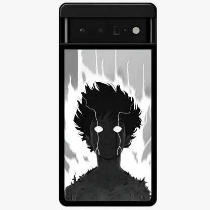 Awakened Inner Rage Glass Case showing flat back view with intense artistic artwork and glossy glass finish.
