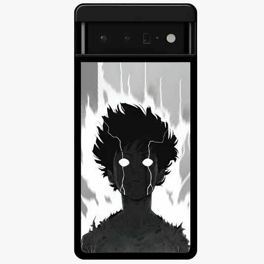 Awakened Inner Rage Glass Case showing flat back view with intense artistic artwork and glossy glass finish.