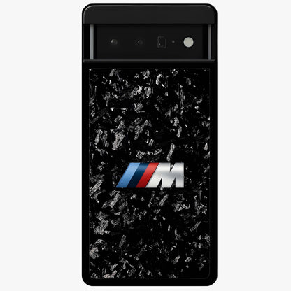 Carbon Speed Mark Glass Case showing flat back view with sporty carbon pattern artwork and glossy glass finish.