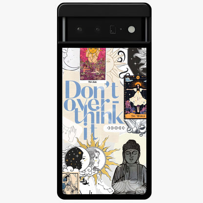 Ethereal Thoughts Glass Case showing flat back view with dreamy artistic artwork and glossy glass finish.