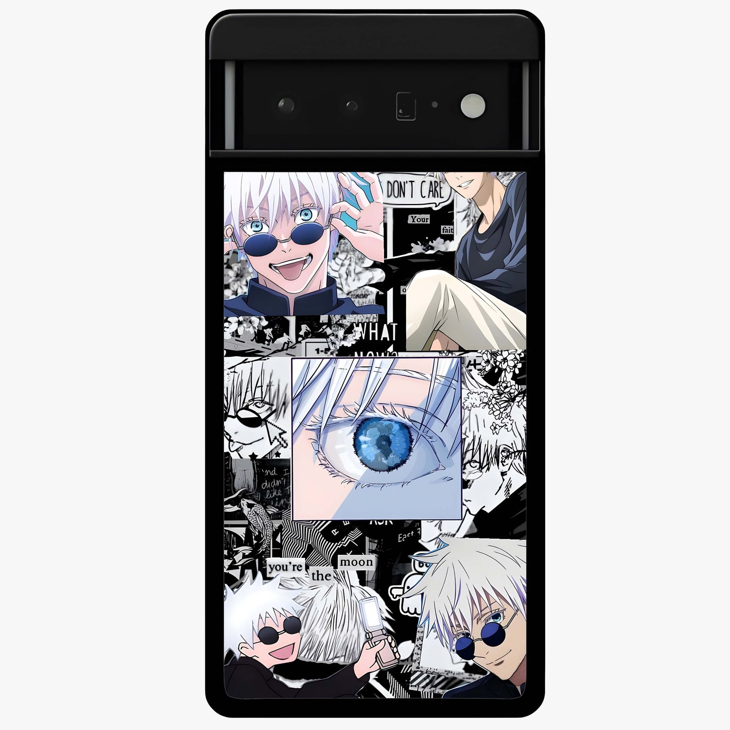 Infinity Sorcerer Chaos Glass Case showing flat back view with mystical sorcerer themed artwork and glossy glass finish.