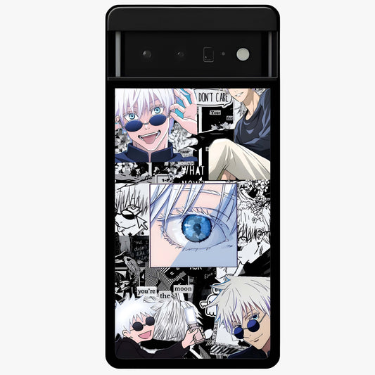 Infinity Sorcerer Chaos Glass Case showing flat back view with mystical sorcerer themed artwork and glossy glass finish.