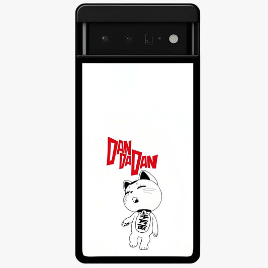Playful Spirit Charm Glass Case showing flat back view with cheerful charm themed artwork and glossy glass finish.