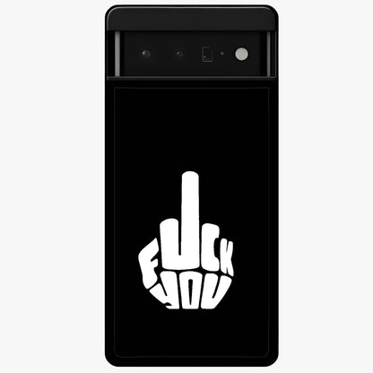 Rebel Mode On Glass Case showing flat back view with bold rebellious typography artwork and glossy glass finish.