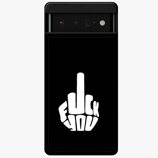 Rebel Mode On Glass Case showing flat back view with bold rebellious typography artwork and glossy glass finish.