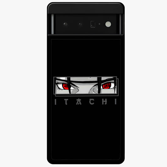 Scarlet Gaze Dominance Glass Case showing flat back view with striking red themed artwork and glossy glass finish.