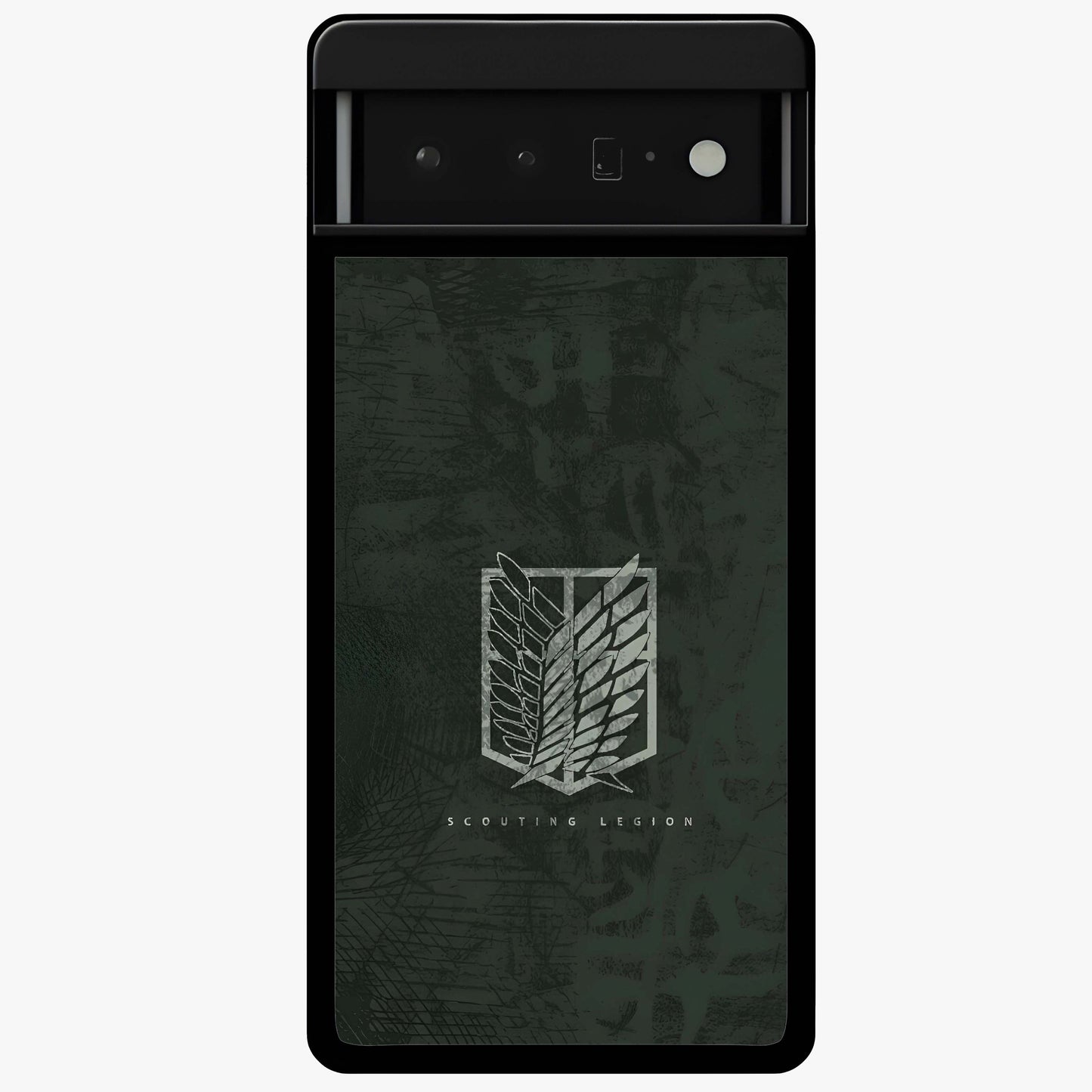 Wings Of Freedom Glass Case showing flat back view with symbolic wings artwork and glossy glass finish.