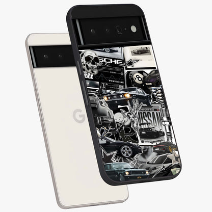 Aesthetic Dark Love Glass Case displayed in angled mockup highlighting moody aesthetic design and bold love theme.