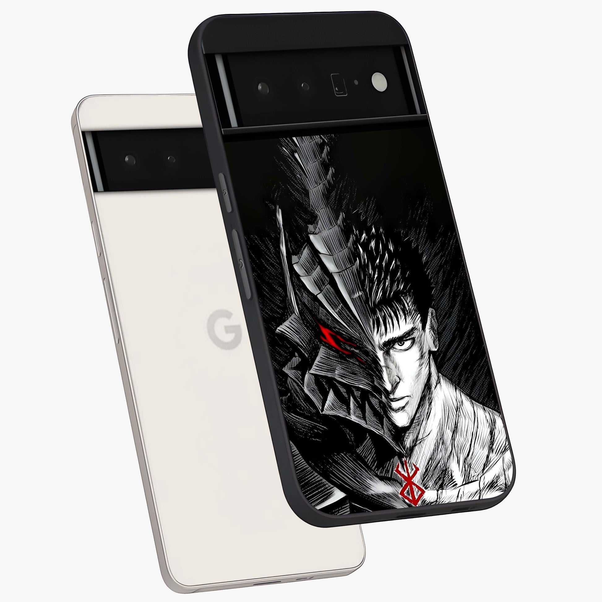 Berserker Blood Oath Glass Case displayed in angled mockup highlighting dark fantasy graphic design and powerful theme.
