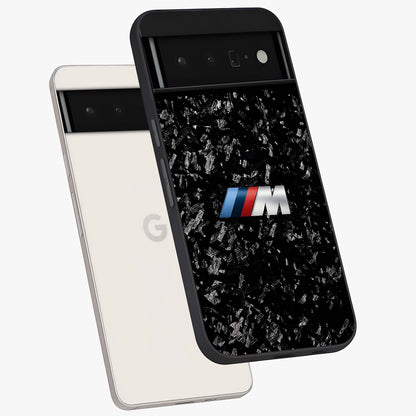 Carbon Speed Mark Glass Case displayed in angled mockup highlighting racing inspired carbon design and sleek aesthetic style.