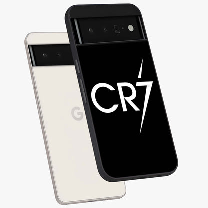 Cr7 Elite Strike Glass Case displayed in angled mockup highlighting powerful sports graphic with bold athletic theme.