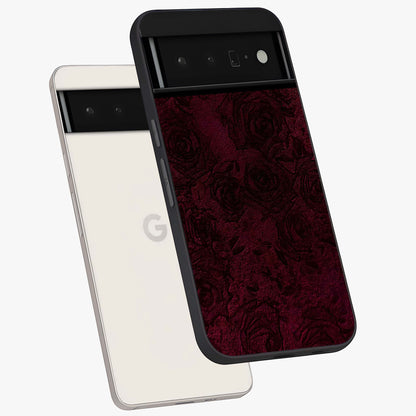 Crimson Fade Flow Glass Case displayed in angled mockup highlighting smooth gradient design with modern aesthetic style.