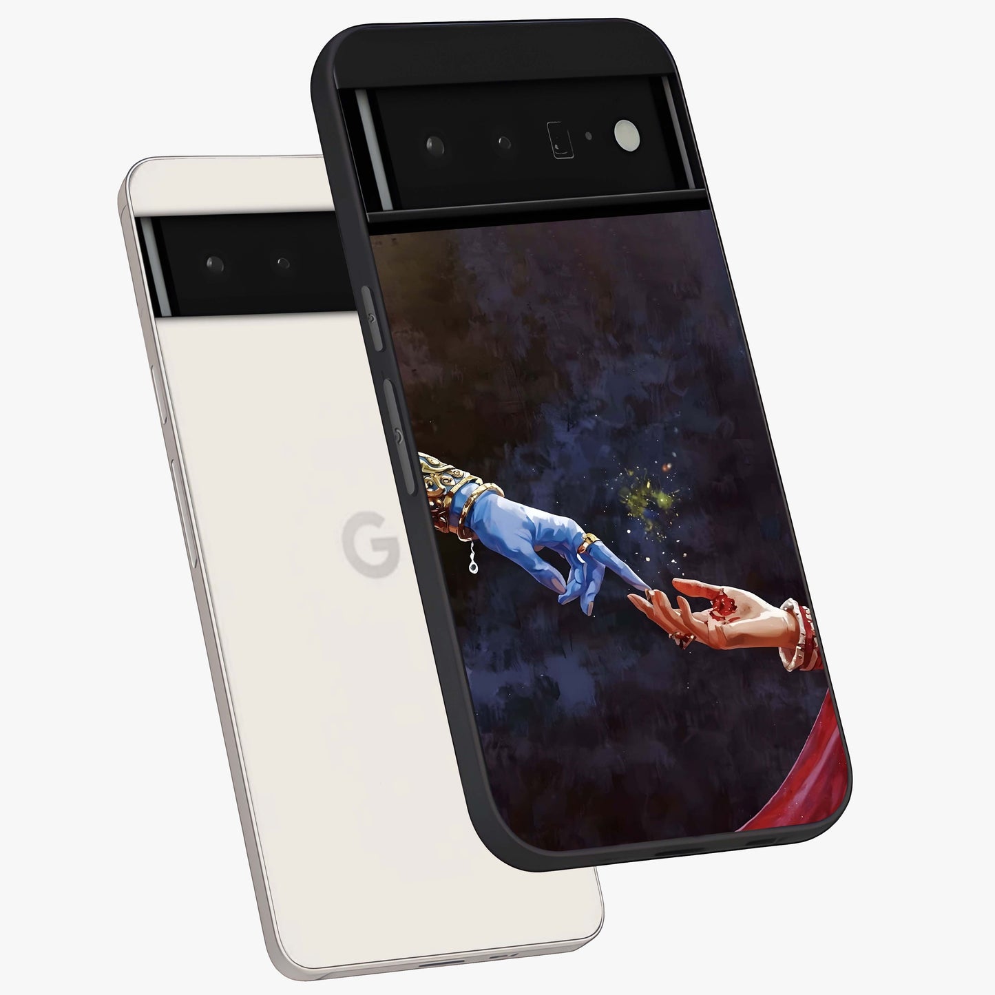 Divine Touch Eternal Glass Case displayed in angled mockup highlighting elegant divine inspired design with calm aesthetic style.