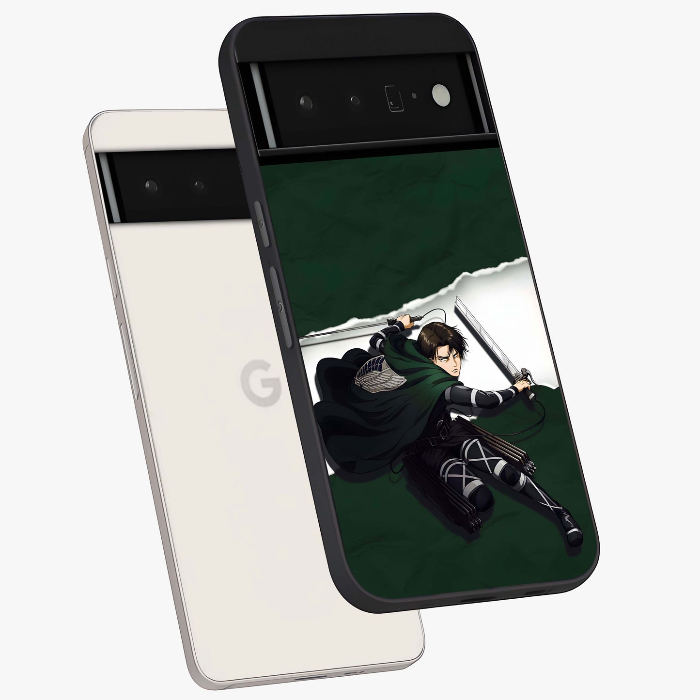 Emerald War Vanguard Glass Case displayed in angled mockup highlighting intense battle inspired design with emerald tone aesthetic.