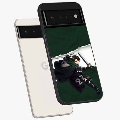 Emerald War Vanguard Glass Case displayed in angled mockup highlighting intense battle inspired design with emerald tone aesthetic.
