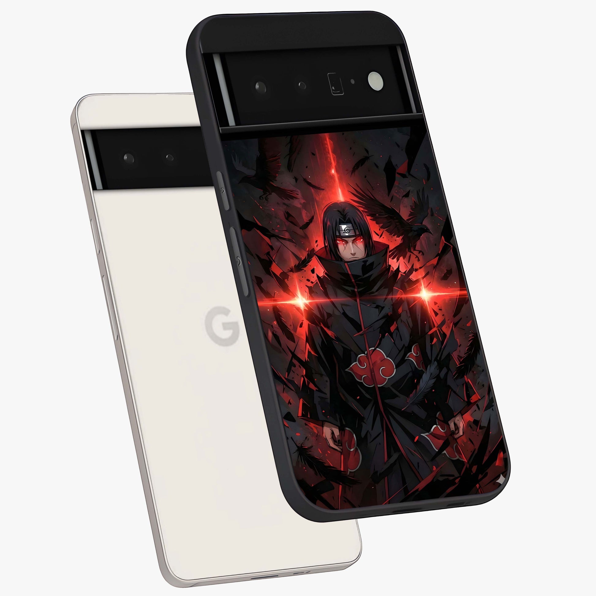 Focused Blade Discipline Glass Case displayed in angled mockup highlighting clean minimal text artwork with modern aesthetic style.