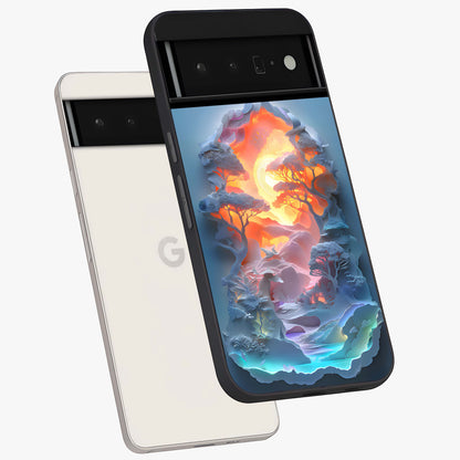 Glow Forest Portal Glass Case displayed in angled mockup highlighting mystical forest design with magical glowing aesthetic.