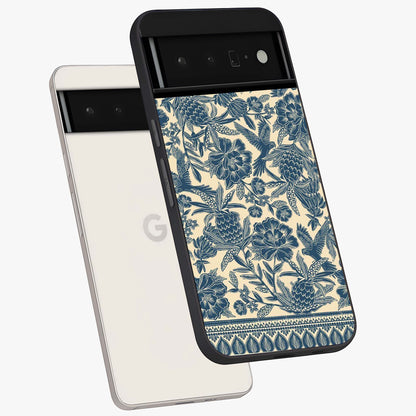 Heirloom Wild Bloom Glass Case displayed in angled mockup highlighting botanical bloom design with classic aesthetic style.