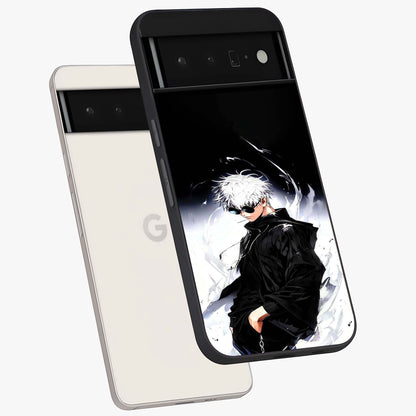 Limitless Shadow King Glass Case displayed in angled mockup highlighting dramatic dark hero design with intense aesthetic.