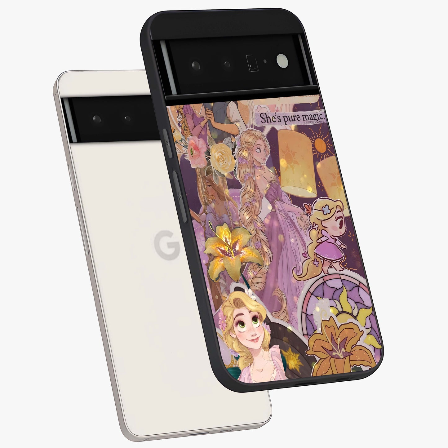 Magical Tangled Dream Glass Case displayed in angled mockup highlighting whimsical fantasy design with magical aesthetic.