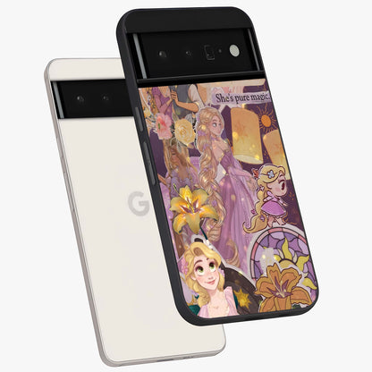 Magical Tangled Dream Glass Case displayed in angled mockup highlighting whimsical fantasy design with magical aesthetic.