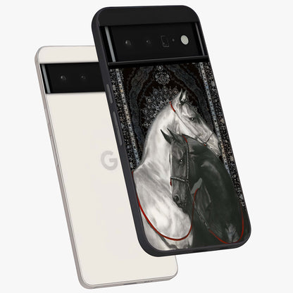 Majestic Ride Legacy Glass Case displayed in angled mockup highlighting sleek vehicle design with bold racing aesthetic.