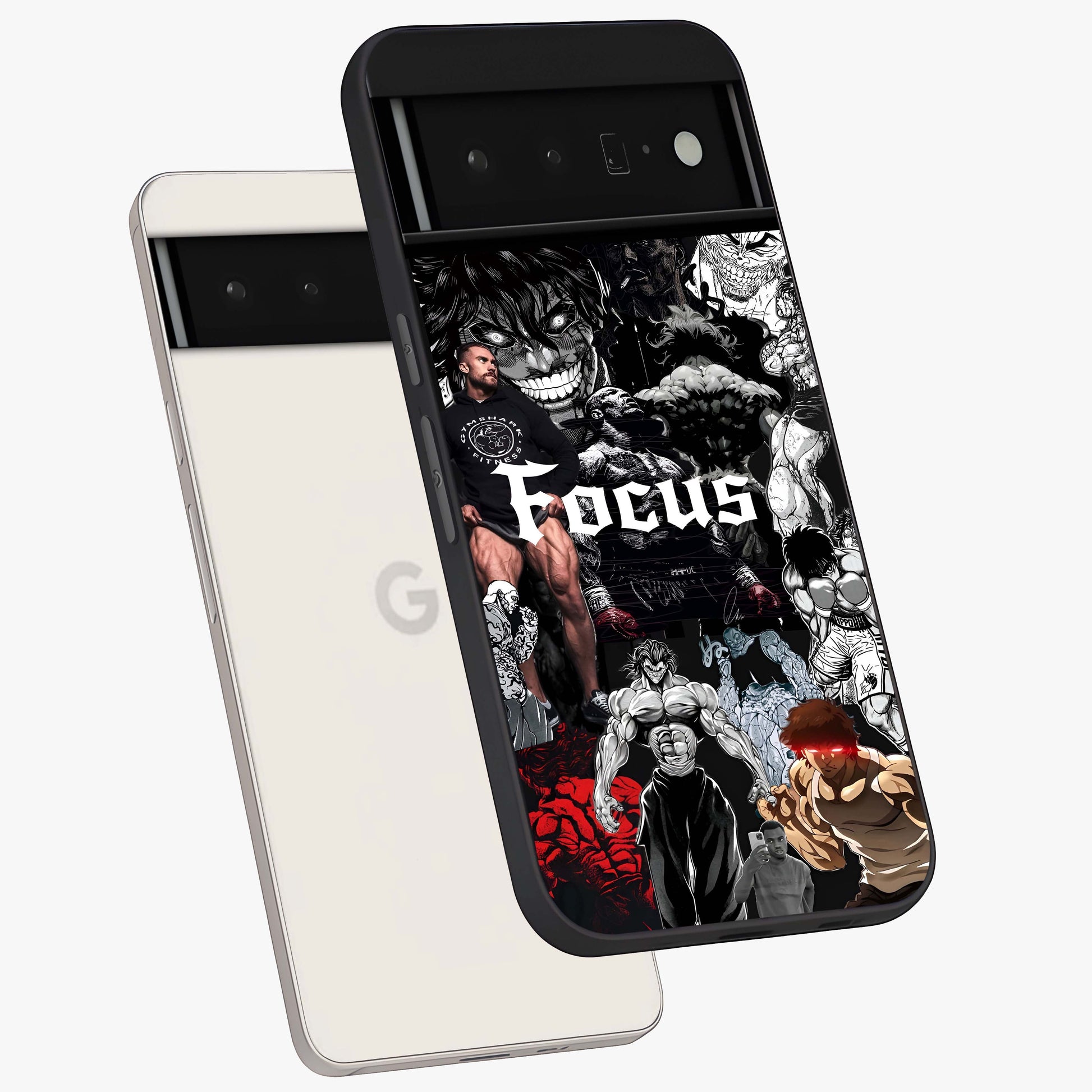 Relentless Power Focus Glass Case displayed in angled mockup highlighting bold statement design with modern aesthetic style.