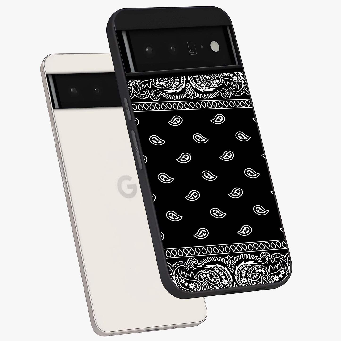 Retro Rebel Threads Glass Case displayed in angled mockup highlighting retro inspired graphic design with rebellious aesthetic.