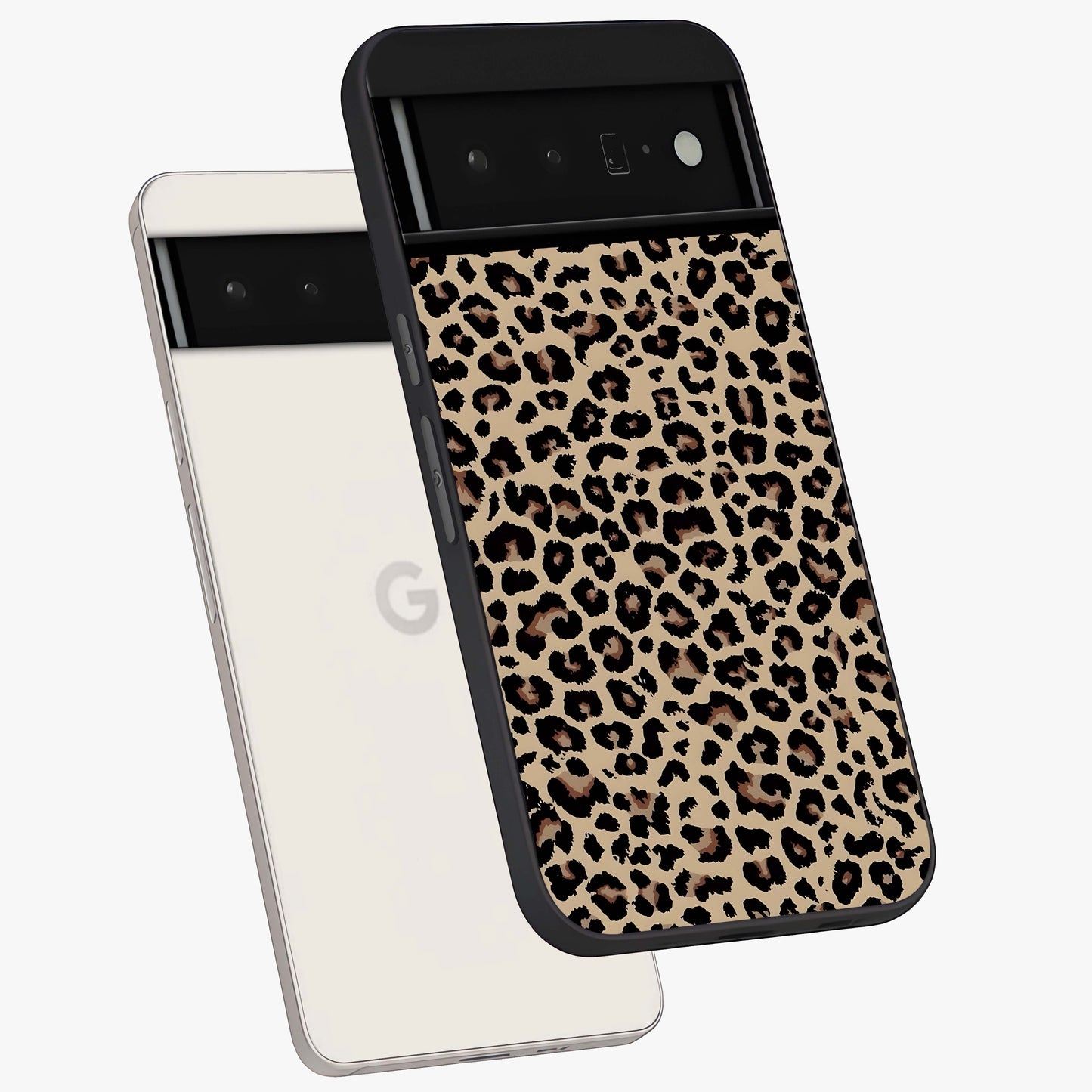 Savage Chic Pattern Glass Case displayed in angled mockup highlighting bold fashion inspired design with chic aesthetic.