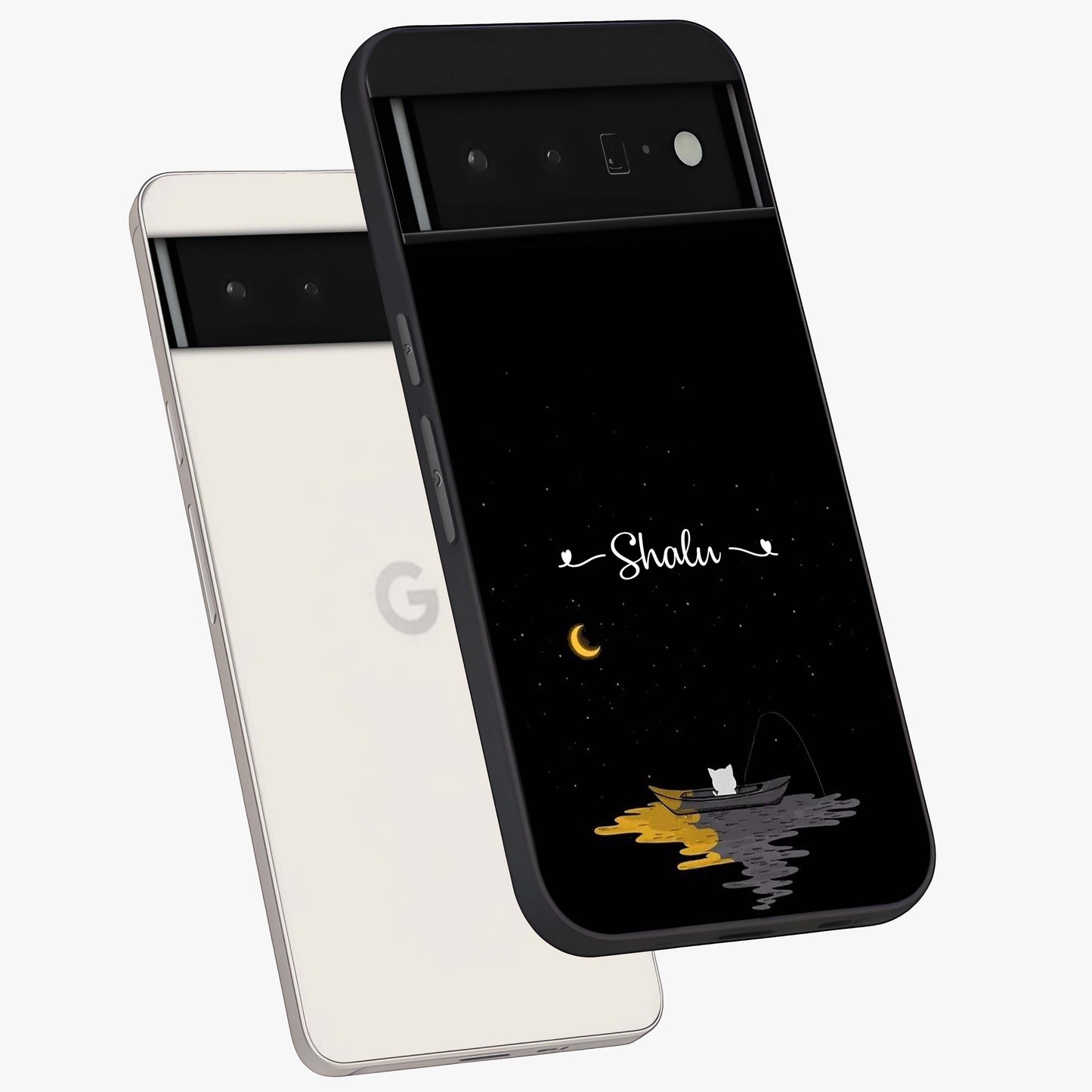 Silent Night Row Glass Case displayed in angled mockup highlighting peaceful evening design with dreamy night aesthetic.