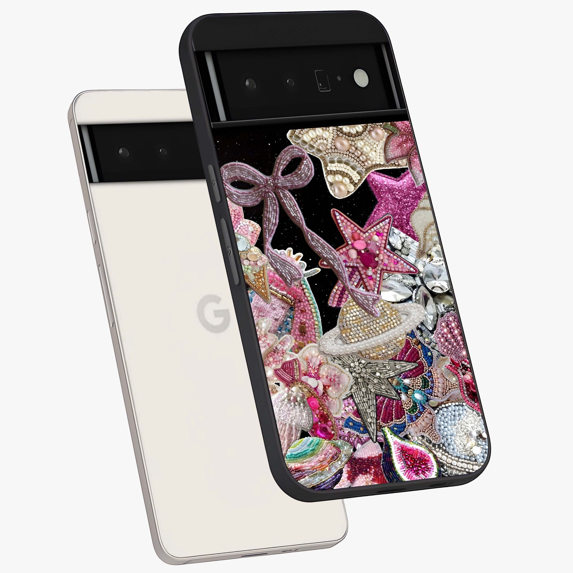 Starlit Jewel Dream Glass Case displayed in angled mockup highlighting glowing celestial jewel design with dreamy aesthetic.